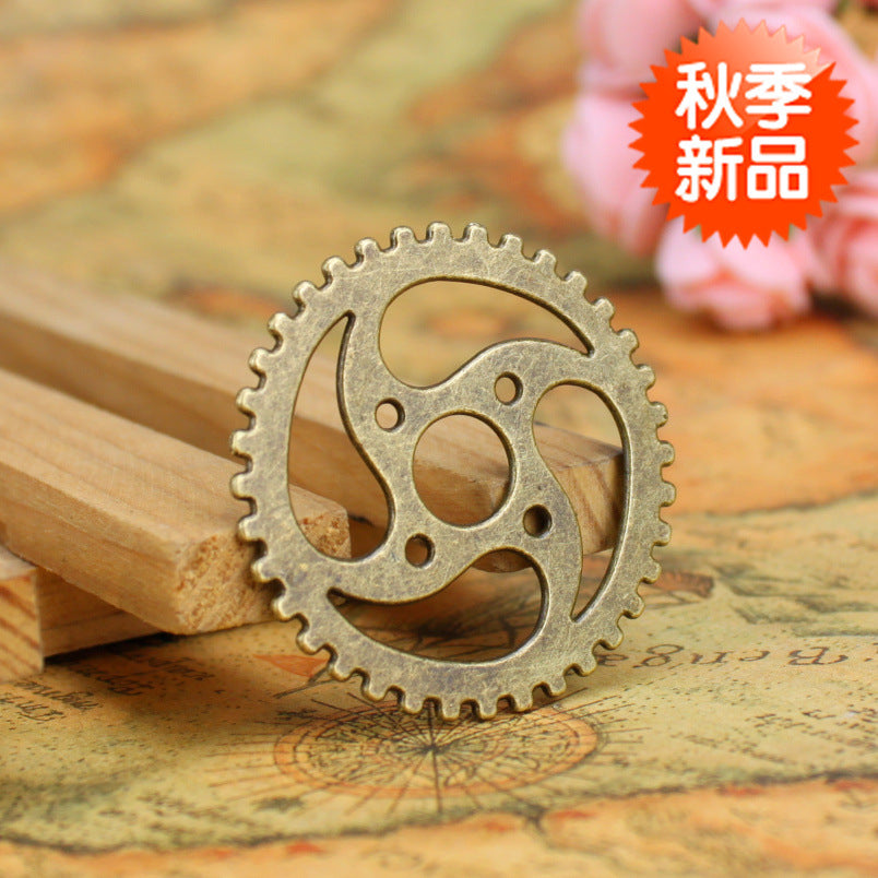 40mm Steampunk Gear Wheel Alloy Charm Pendant