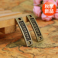 Sister Rectangle 2-Hole Alloy Connector Charm 35x10mm