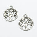 Round Tree of Life Metal Pendant Charms in 6 Distinct Finishes view 7
