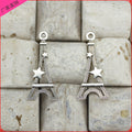 Double-Sided Eiffel Tower Star Alloy Charm Pendant 29x13mm