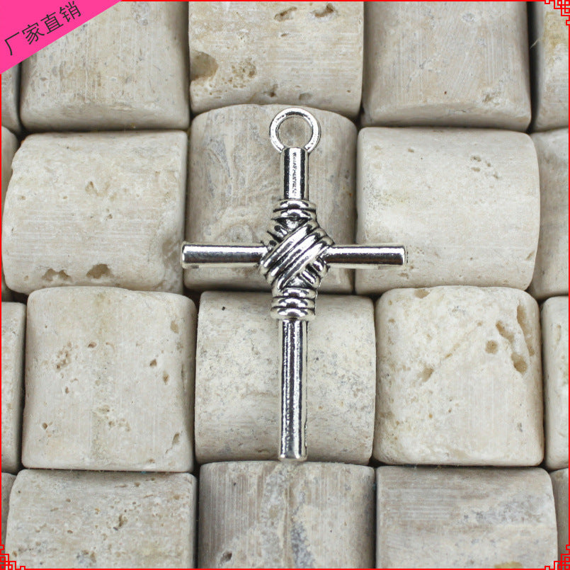 40x25mm Alloy Cross Charm Pendant