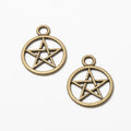 Open Pentagram Circle Charm in Multiple Metal Finishes for Jewelry Making view 10