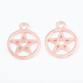 Open Pentagram Circle Charm in Multiple Metal Finishes for Jewelry Making view 9