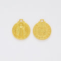 Round Saint Benedict Medal Charms in Four Finishes view 9