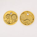 Yin Yang Gear Metal Charm in 6 Distinct Finishes for Jewelry Making view 10