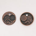 Yin Yang Gear Metal Charm in 6 Distinct Finishes for Jewelry Making view 11
