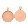 Round Pendant Bezel Tray Settings in Ten Metal Finishes view 9