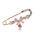 Gold Tone Silver Tone Ribbon Bow Metal Brooch Pin 2.9 x 1 cm view 5