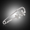 Silver Tone Ribbon Bow Metal Brooch Pin for Jackets and Lapels view 3