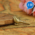Small Sparrow Bird Metal Charms in Gold, Bronze and Silver Tones view 3