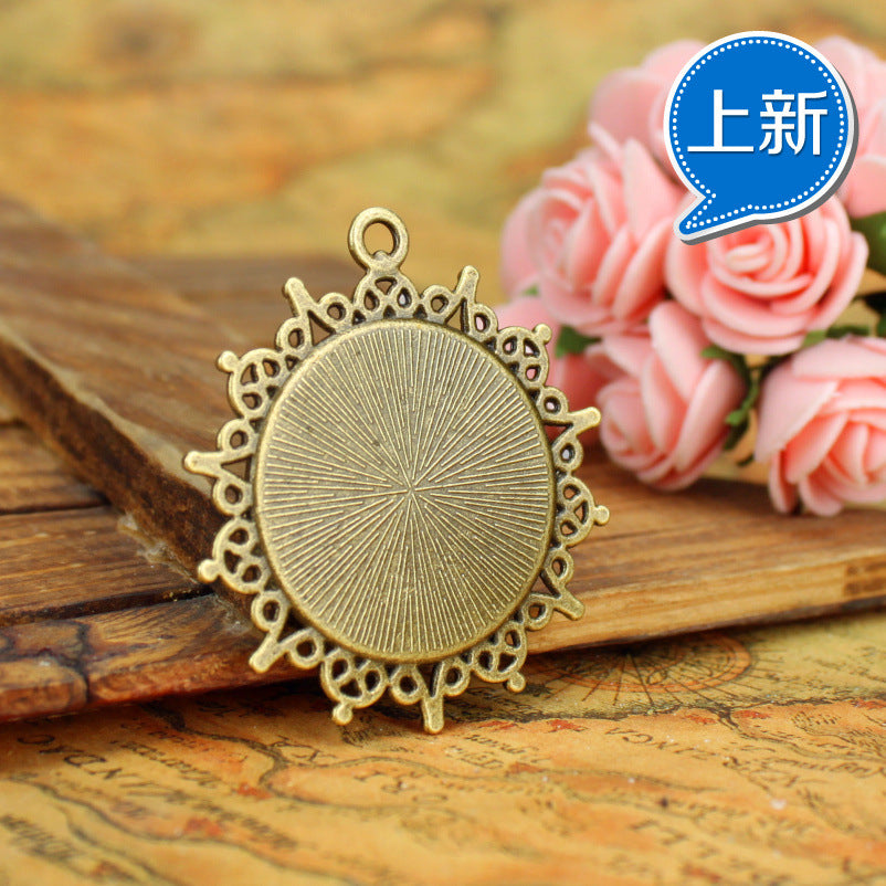 30mm Round Alloy Cabochon Tray Bezel Setting