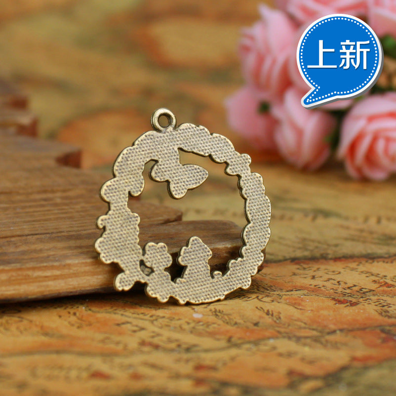 33mm Secret Garden Alloy Charm Pendant