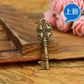 Vintage Four-Leaf Clover Heart Key Pendant
