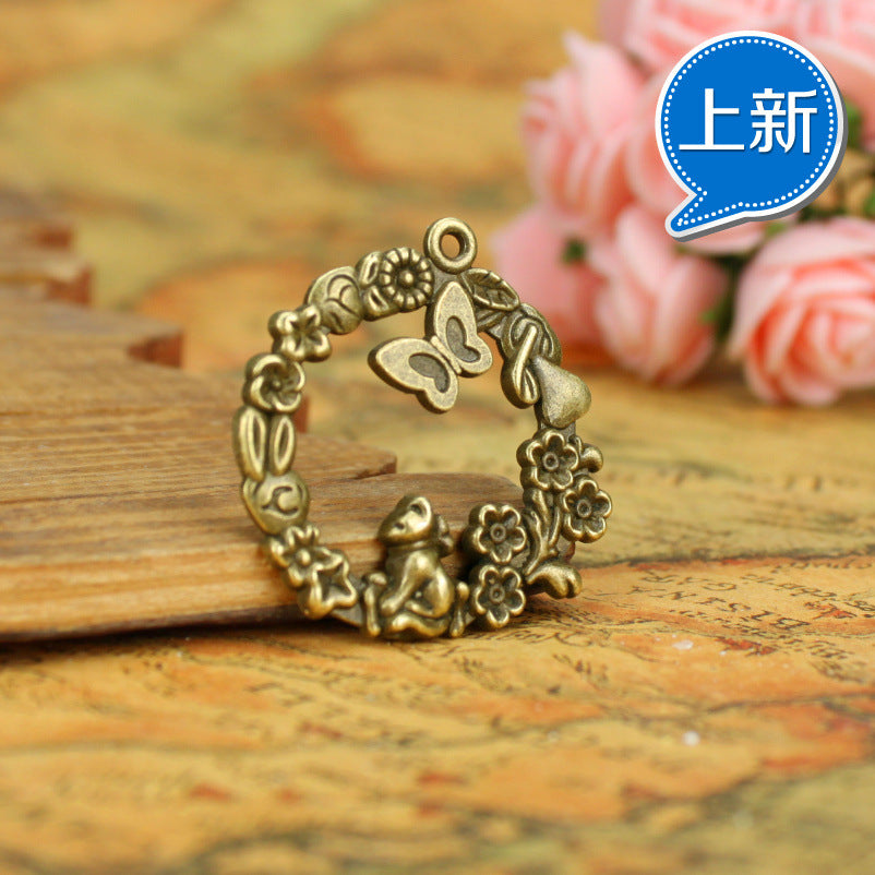 33mm Secret Garden Alloy Charm Pendant
