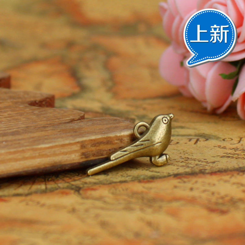 25x11mm Double-Sided Sparrow Alloy Charm Pendant