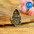 Vintage Santa Face Charm Metal Jewelry Component, 3 Finish Options view 3
