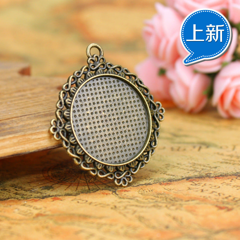 25mm Vintage Alloy Cabochon Tray Bezel Setting