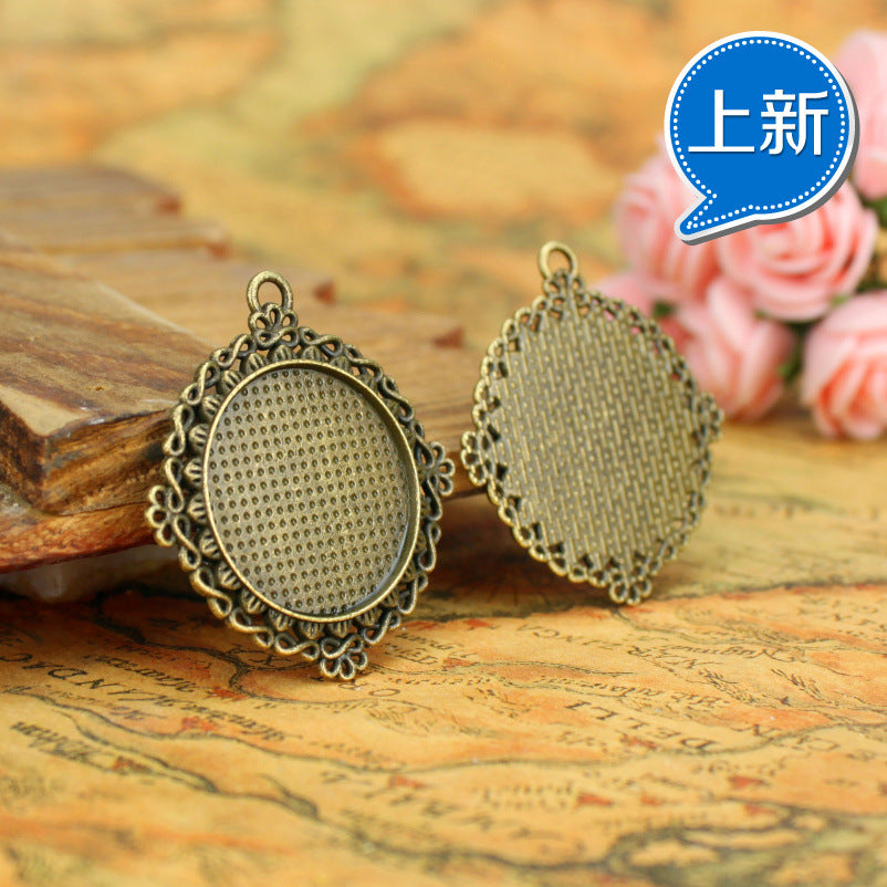 25mm Vintage Alloy Cabochon Tray Bezel Setting