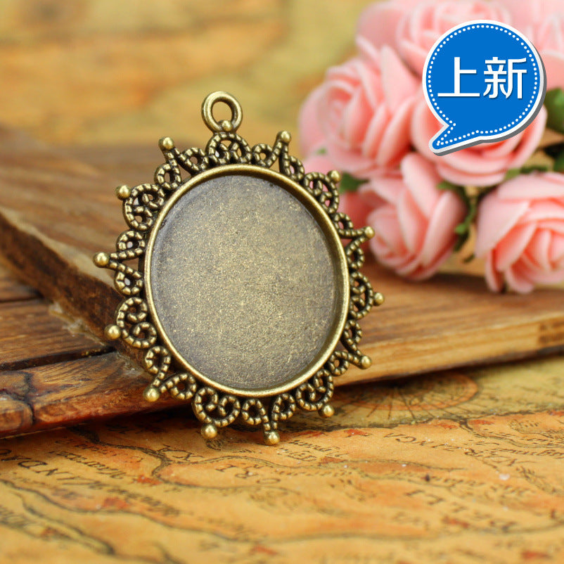 30mm Round Alloy Cabochon Tray Bezel Setting