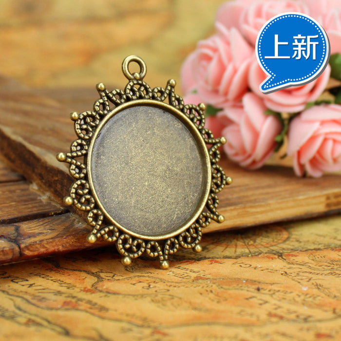 30mm Round Alloy Cabochon Tray Bezel Setting