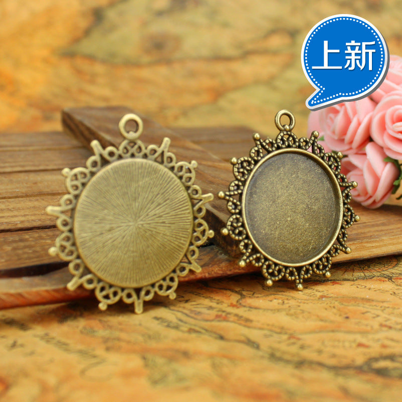 30mm Round Alloy Cabochon Tray Bezel Setting
