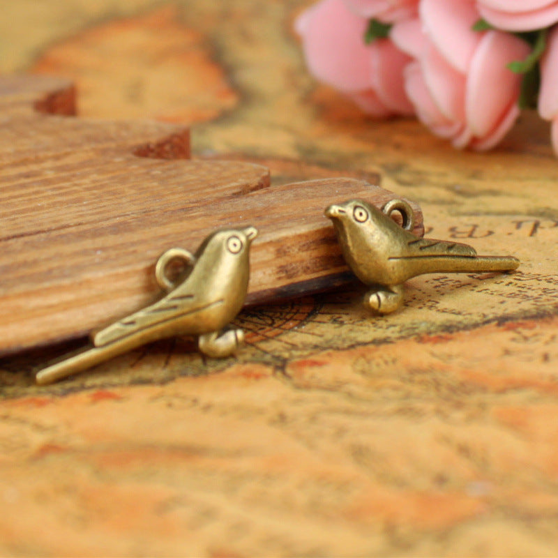 25x11mm Double-Sided Sparrow Alloy Charm Pendant
