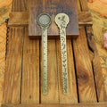 Ruler Bookmark Cabochon Trays in Three Metal Finishes view 3
