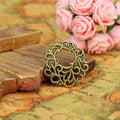 30mm Hollow Vine Alloy Charm Pendant, Vintage Ethnic Style