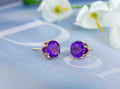 Eighteen Color Round Faceted Solitaire Stud Earrings view 11