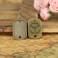 Vintage Peace Symbol Bar Connector Metal Jewelry Component, 3 Finish Options view 3