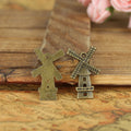 Windmill Metal Charm in 3 Finishes for Jewelry Crafts view 2