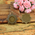 Octagonal Sunray Pendant Tray Jewelry Making Component view 3