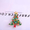 Colorful Crystal Look Christmas Tree Novelty Brooch view 1