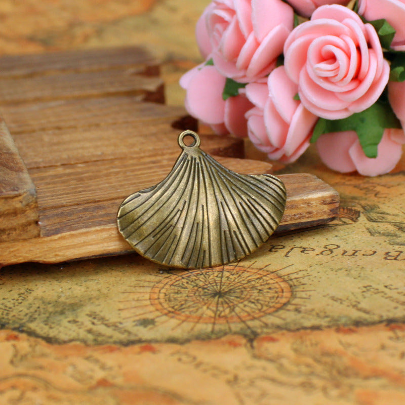 34x27mm Ginkgo Leaf Alloy Charm Pendant