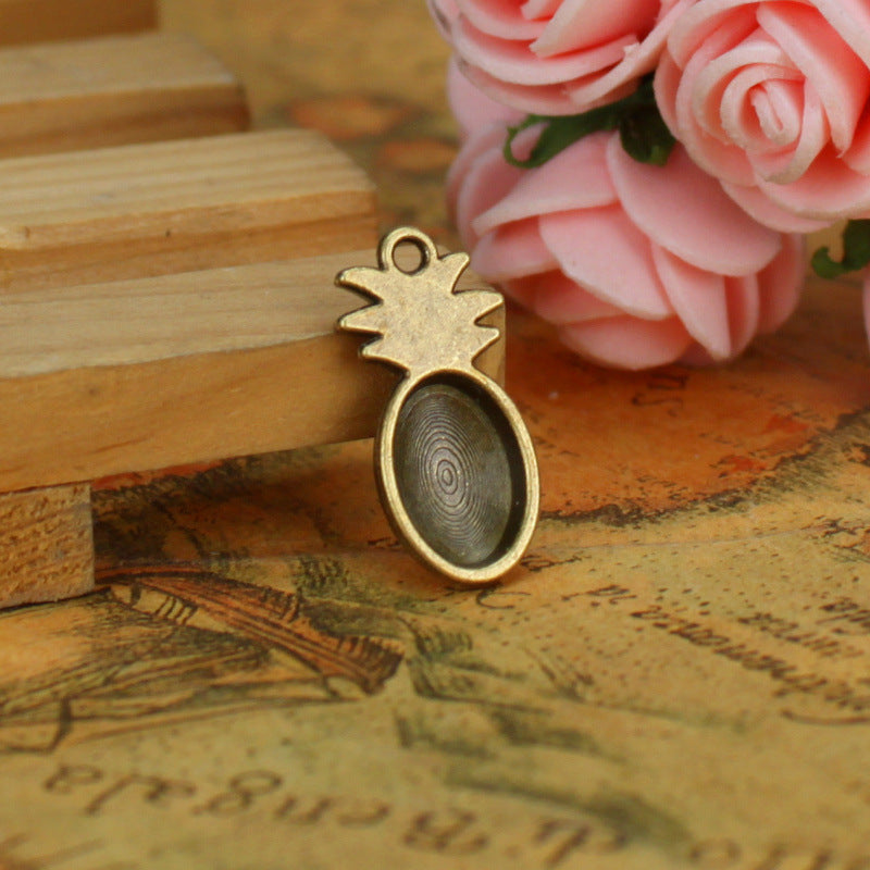 Pineapple Alloy Charm Pendant 24x11mm