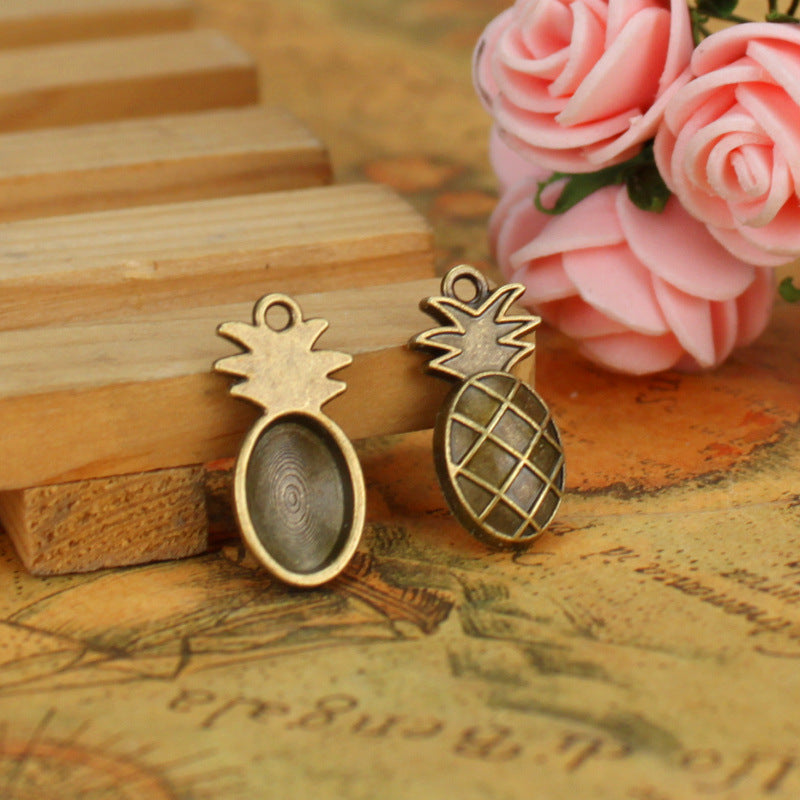 Pineapple Alloy Charm Pendant 24x11mm