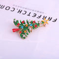 Colorful Crystal Look Christmas Tree Novelty Brooch view 3