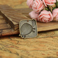 Square Sea Turtle Alloy Charm Pendant in 3 Metal Finishes view 3