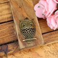 Openwork Owl Alloy Charm Pendant in 3 Metal Finishes view 2