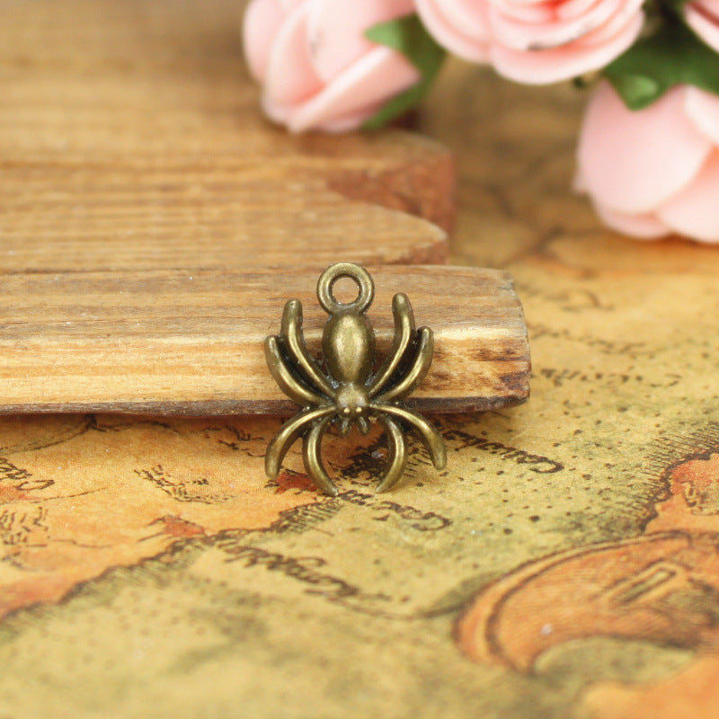 Alloy Spider Charm Pendant 17x13mm for DIY Jewelry