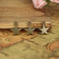 Solid Five-Point Star Metal Charm in 5 Finishes for Jewelry Crafts view 2