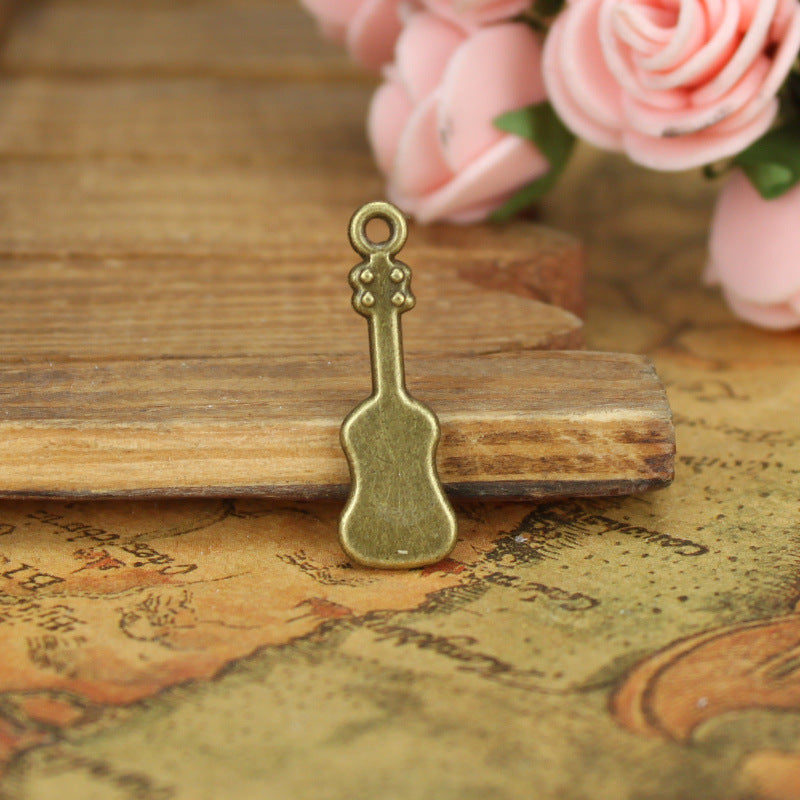 27x9mm Alloy Guitar or Violin Charm Pendant