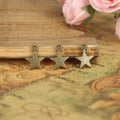 Solid Five-Point Star Metal Charm in 5 Finishes for Jewelry Crafts view 4