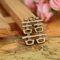 Openwork Double Happiness Character Charm Pendant For Jewelry Making view 4