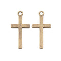 Slim Cross Metal Pendant Charms in 8 Distinct Finishes view 6