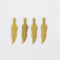 Curved Feather Metal Charms in Seven Finishes for Jewelry Making view 7