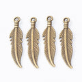 Curved Feather Metal Charms in Seven Finishes for Jewelry Making view 6
