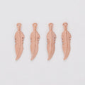 Curved Feather Metal Charms in Seven Finishes for Jewelry Making view 11