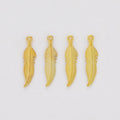 Curved Feather Metal Charms in Seven Finishes for Jewelry Making view 10