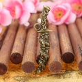 Vintage Alloy Sword Charm Pendant 60x15mm